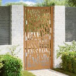 VIDAXL Porte de jardin acier resistant aux intemperies design traces