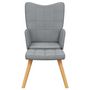 Voir la diapositive 3 : VIDAXL Chaise de relaxation avec tabouret Gris clair Tissu