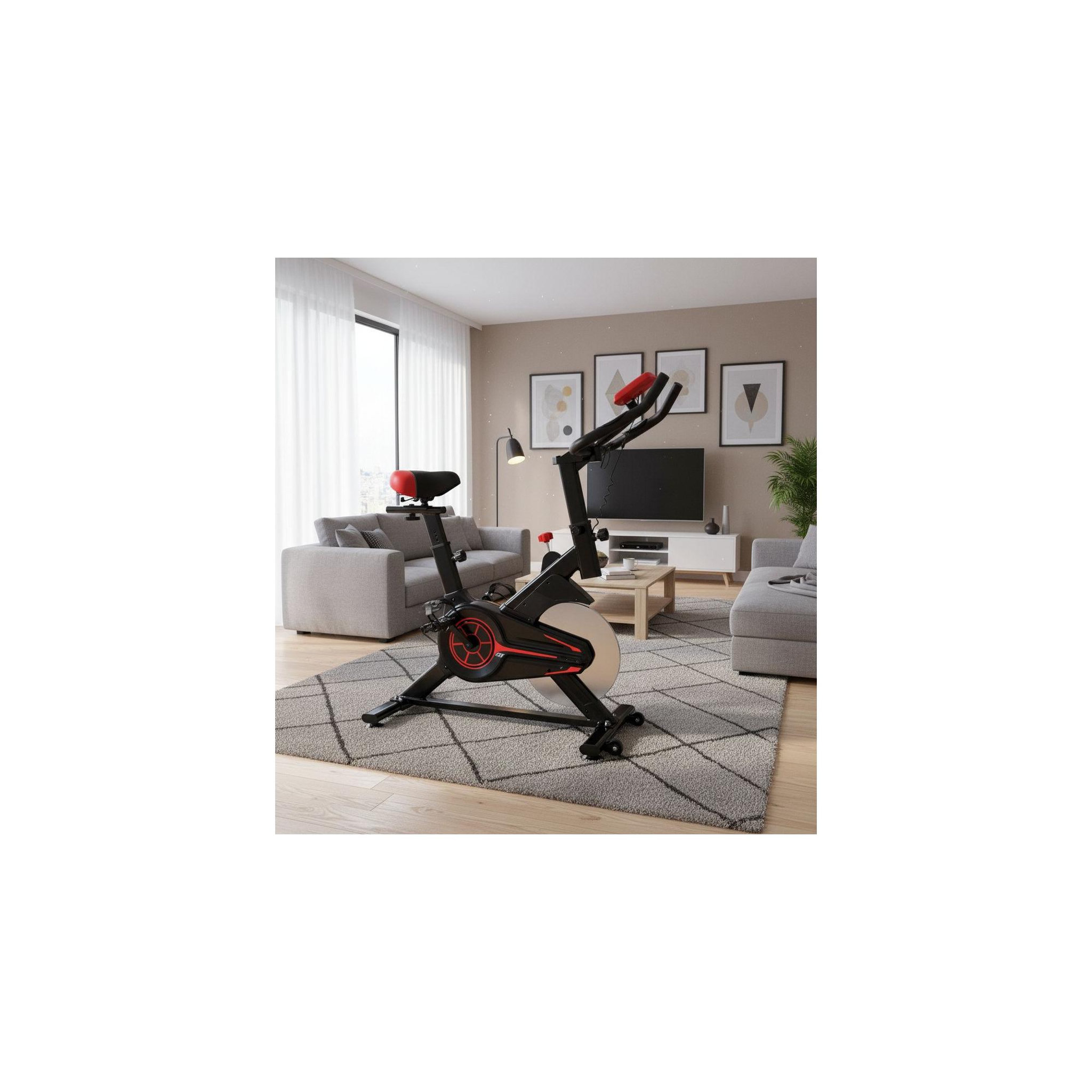 Voir la diapositive 4 : O'Fitness Vélo d'appartement spinning - O'Fitness - Compteur 5 fonctions - Roue d'intertie : 6 Kg