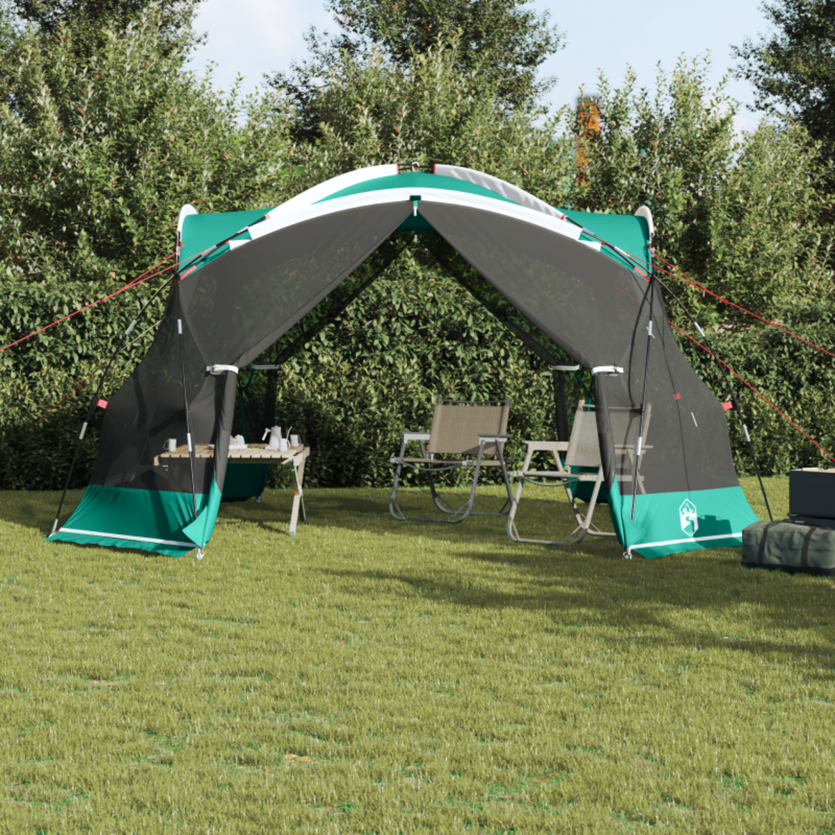 VIDAXL Tente anti moustiques de camping avec portes Verte 4 personnes Imperméable