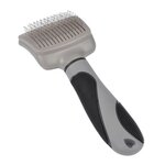 Paris Prix Brosse de Toilettage  Manche Ergonomique  19cm Gris