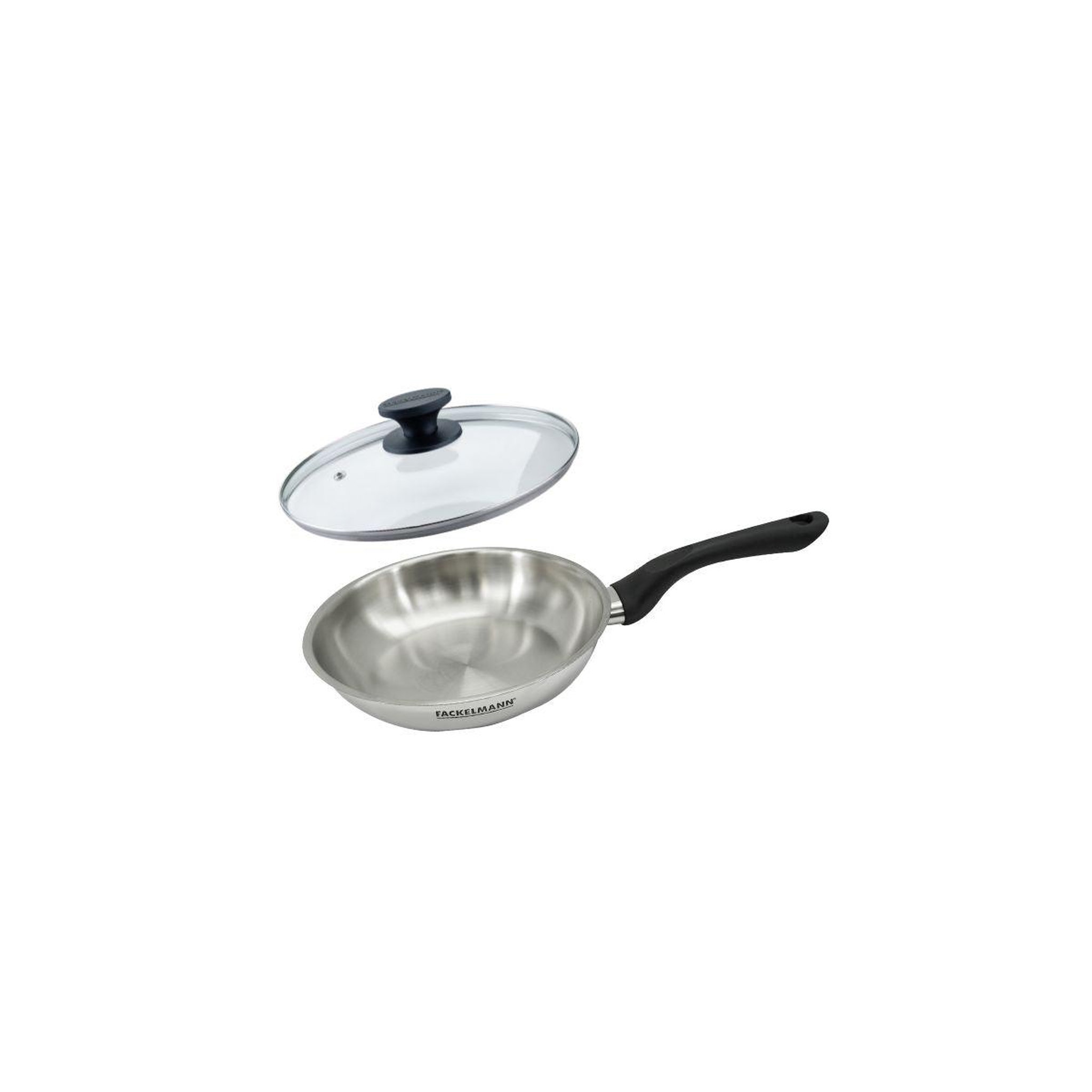 Fackelmann Set poêle 20 cm en inox et couvercle verre fackelmann geneva