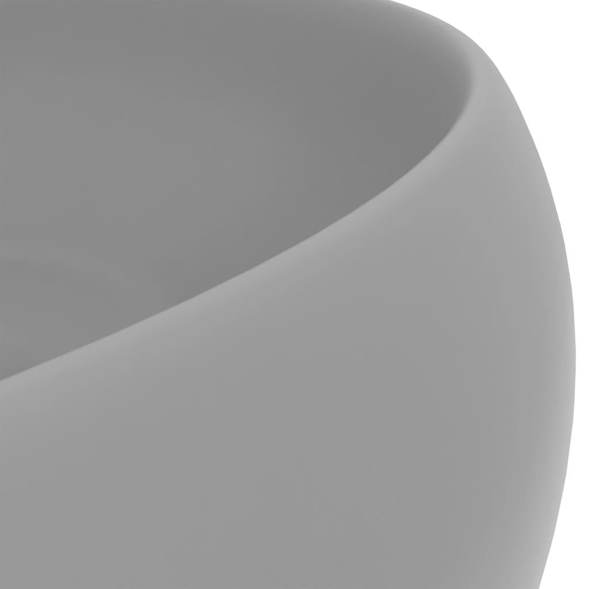 Voir la diapositive 5 : VIDAXL Lavabo rond de luxe Gris clair mat 40x15 cm Ceramique