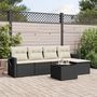 Voir la diapositive 1 : VIDAXL Salon de jardin 6 pcs avec coussins noir resine tressee