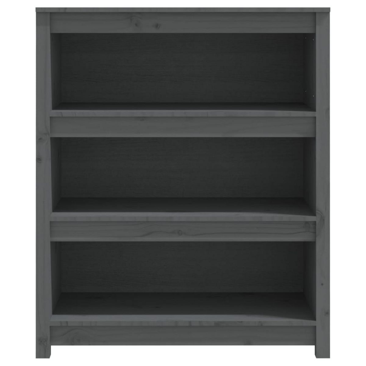 VIDAXL Bibliotheque Gris 80x35x97 cm Bois de pin massif