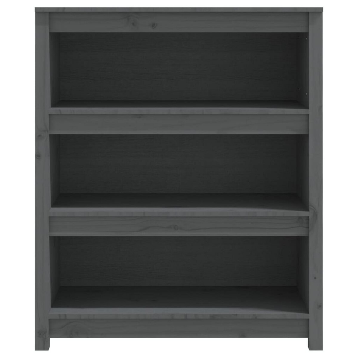 VIDAXL Bibliotheque Gris 80x35x97 cm Bois de pin massif