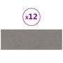 Voir la diapositive 2 : VIDAXL Panneaux muraux 12 pcs Gris clair 90x30 cm Tissu 3,24 m^2