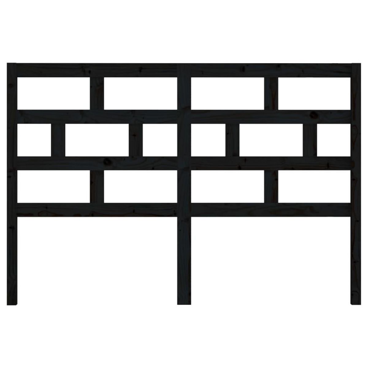 VIDAXL Tete de lit Noir 166x4x100 cm Bois massif de pin