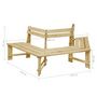 Voir la diapositive 6 : VIDAXL Banc de jardin 240 cm Bois de pin impregne