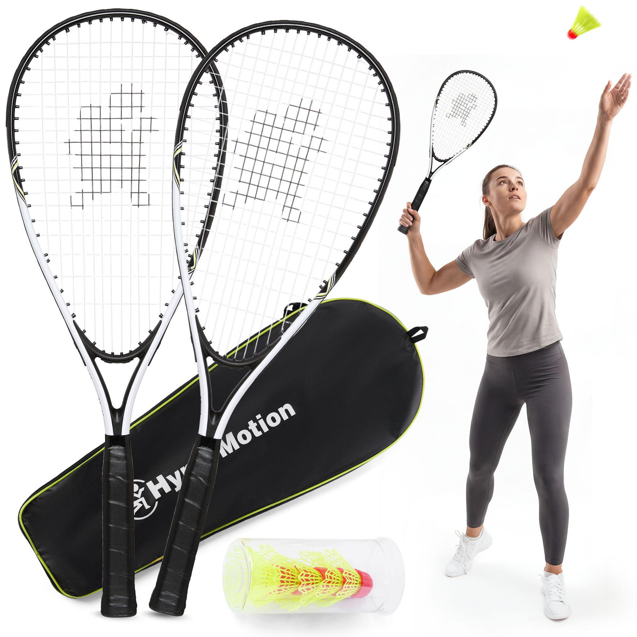 HYPERMOTION Jeu de Badminton Rapide HyperMotion Crossminton 2 Raquettes 5 Volants - Set Crossminton, Sac Oxford