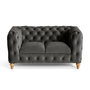 Voir la diapositive 1 : LISA DESIGN Walter - canapé 2 places chesterfield en velours - pieds bois