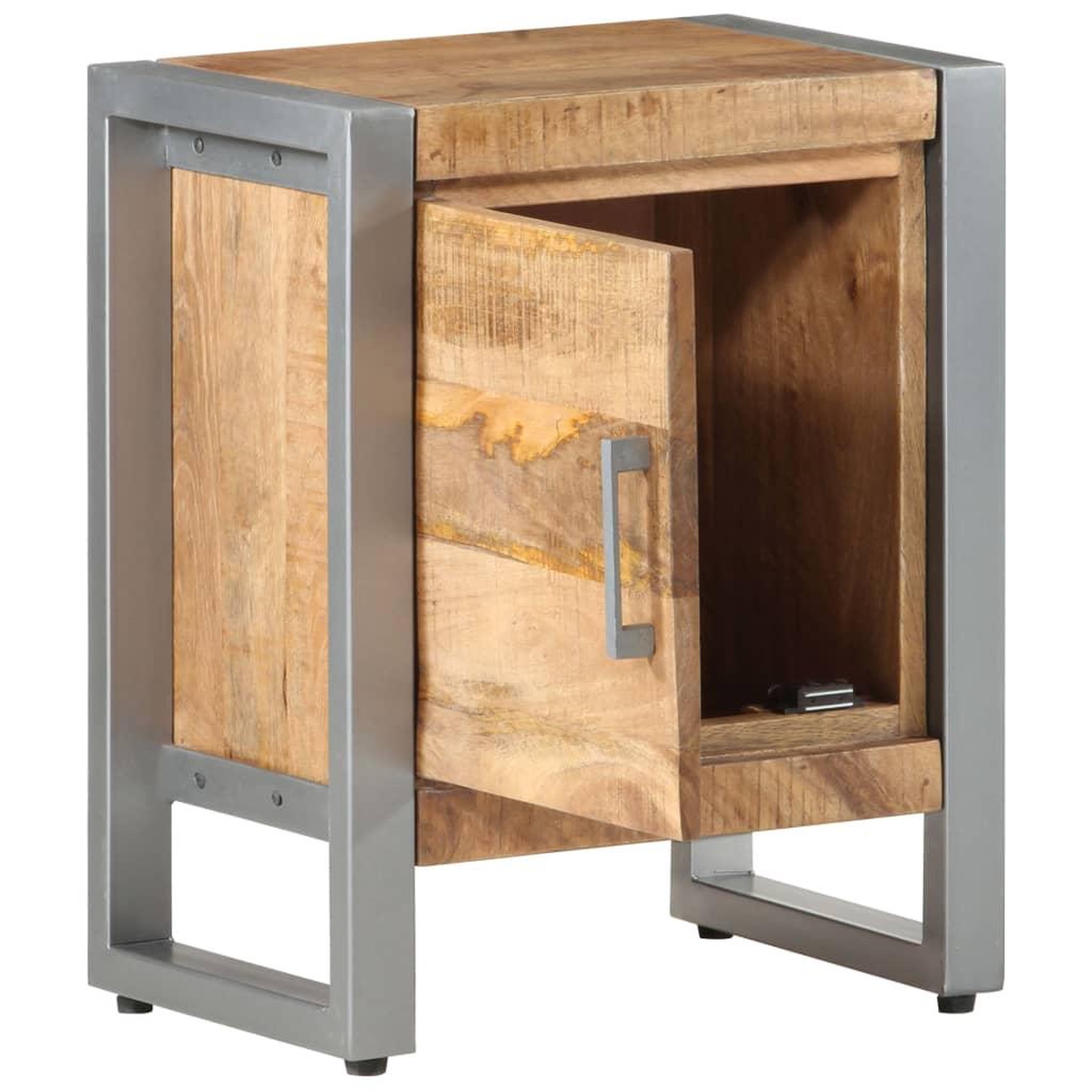 Voir la diapositive 3 : VIDAXL Table de chevet 40x30x50 cm Bois de manguier brut