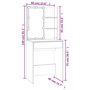 Voir la diapositive 6 : VIDAXL Coiffeuse avec LED Gris beton 60x40x140 cm