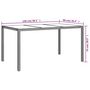 Voir la diapositive 6 : VIDAXL Table de jardin 150x90x75 cm Verre trempe/resine tressee Marron