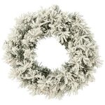 Paris Prix Couronne de Noël Led  Enneigée  44cm Vert & Blanc