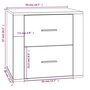 Voir la diapositive 6 : VIDAXL Table de chevet Gris beton 50x39x47 cm