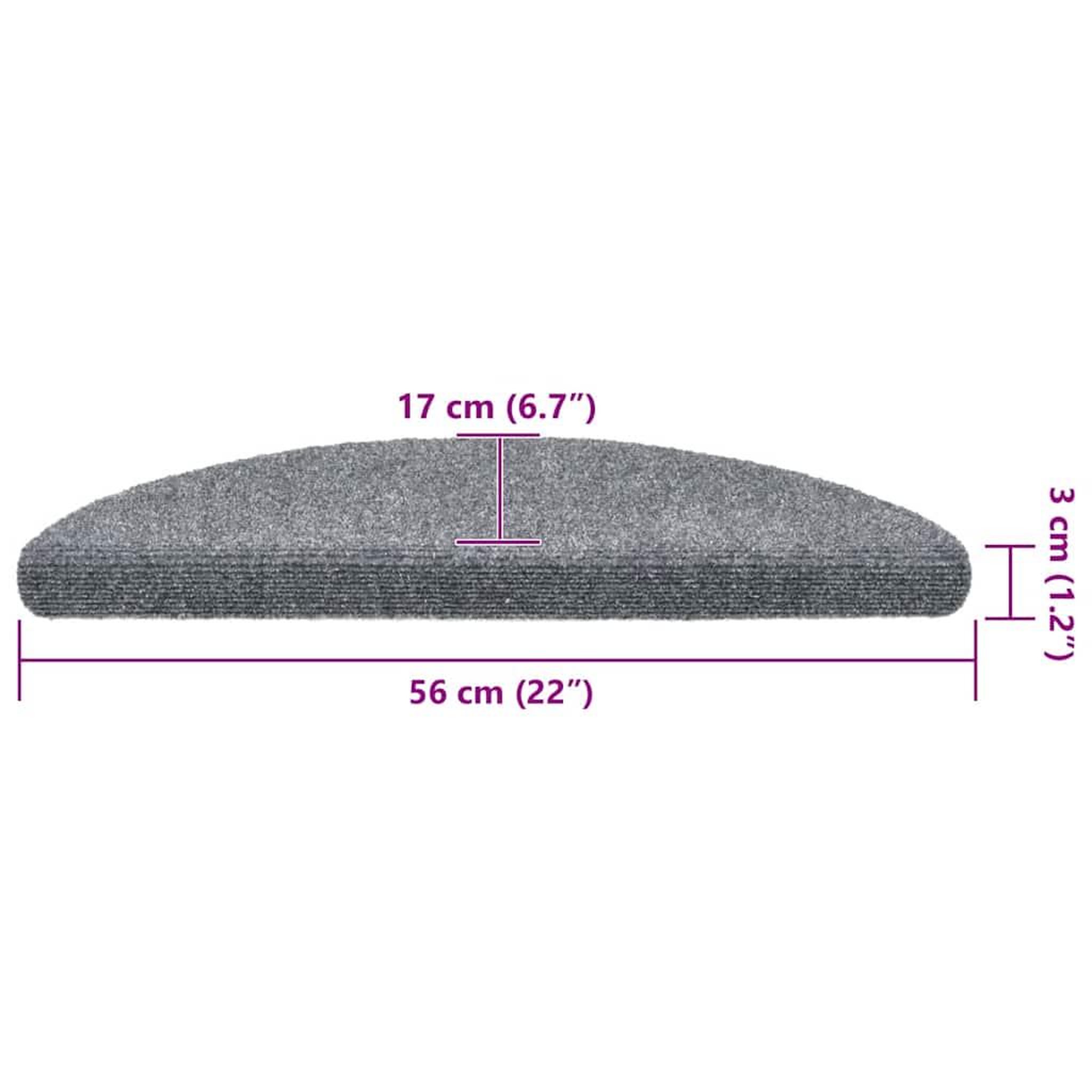 Voir la diapositive 6 : VIDAXL Tapis d'escalier auto-adhesifs 30 pcs gris clair 56x17x3 cm