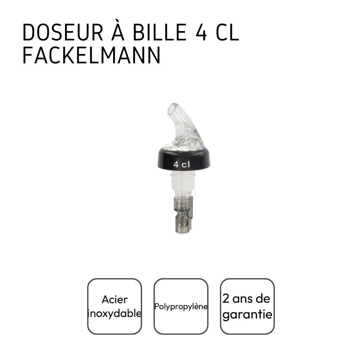 Fackelmann Lot de bec verseur doseur à alcool 2 et 4 cl avec bille Fackelmann Bar Concept
