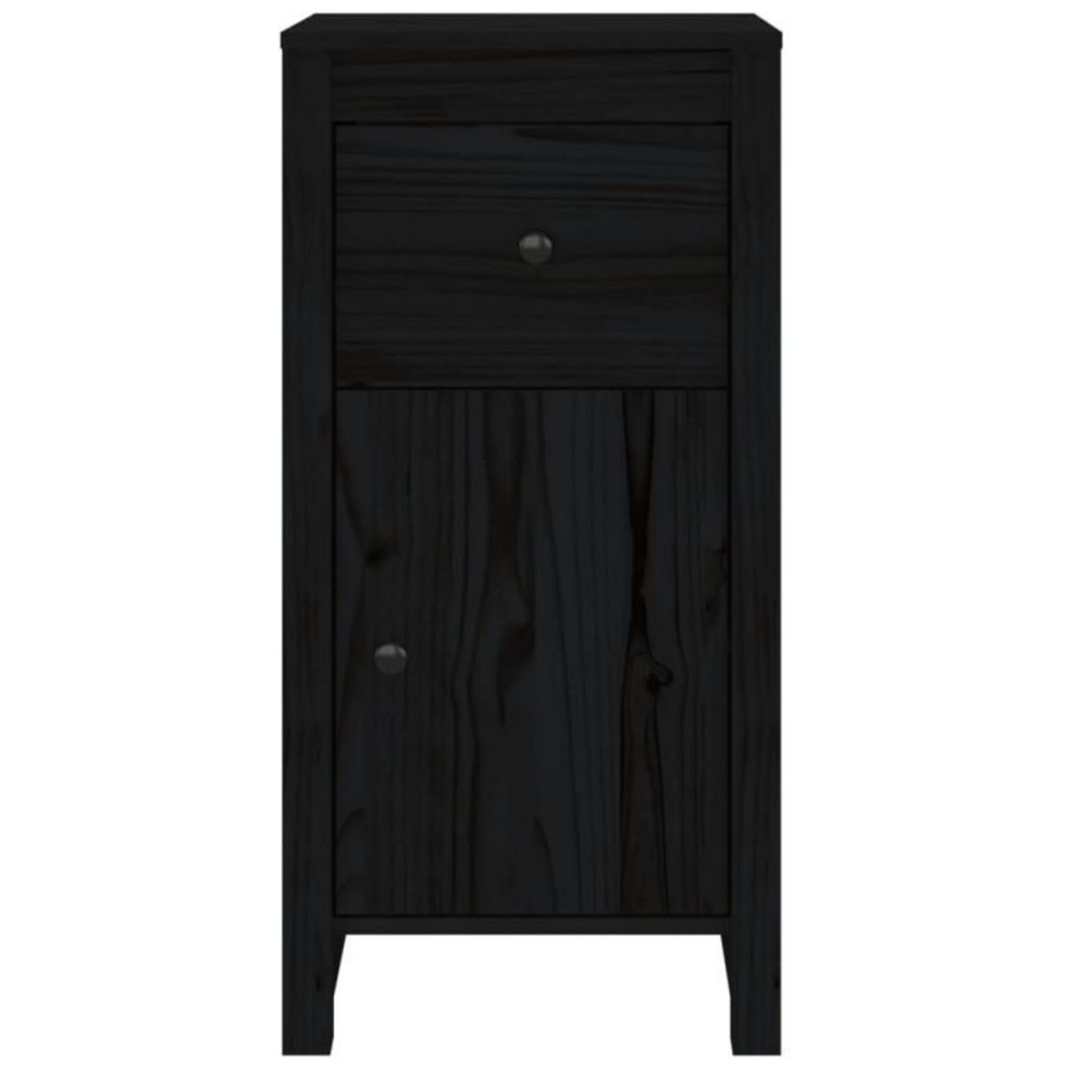 VIDAXL Buffet Noir 40x35x80 cm Bois massif de pin