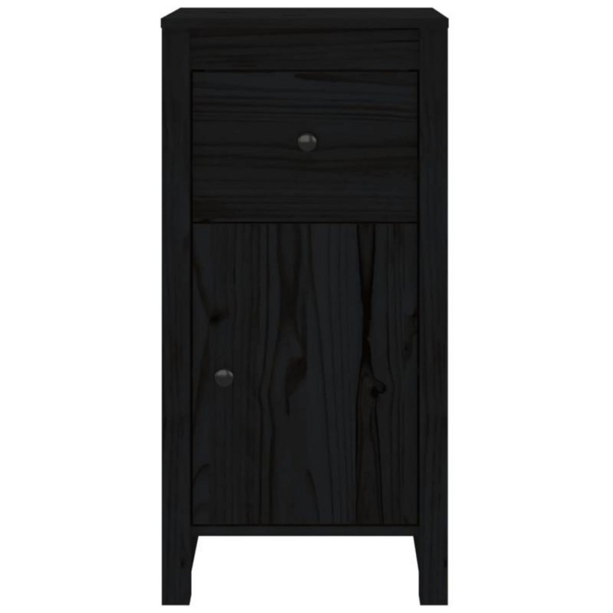 VIDAXL Buffet Noir 40x35x80 cm Bois massif de pin