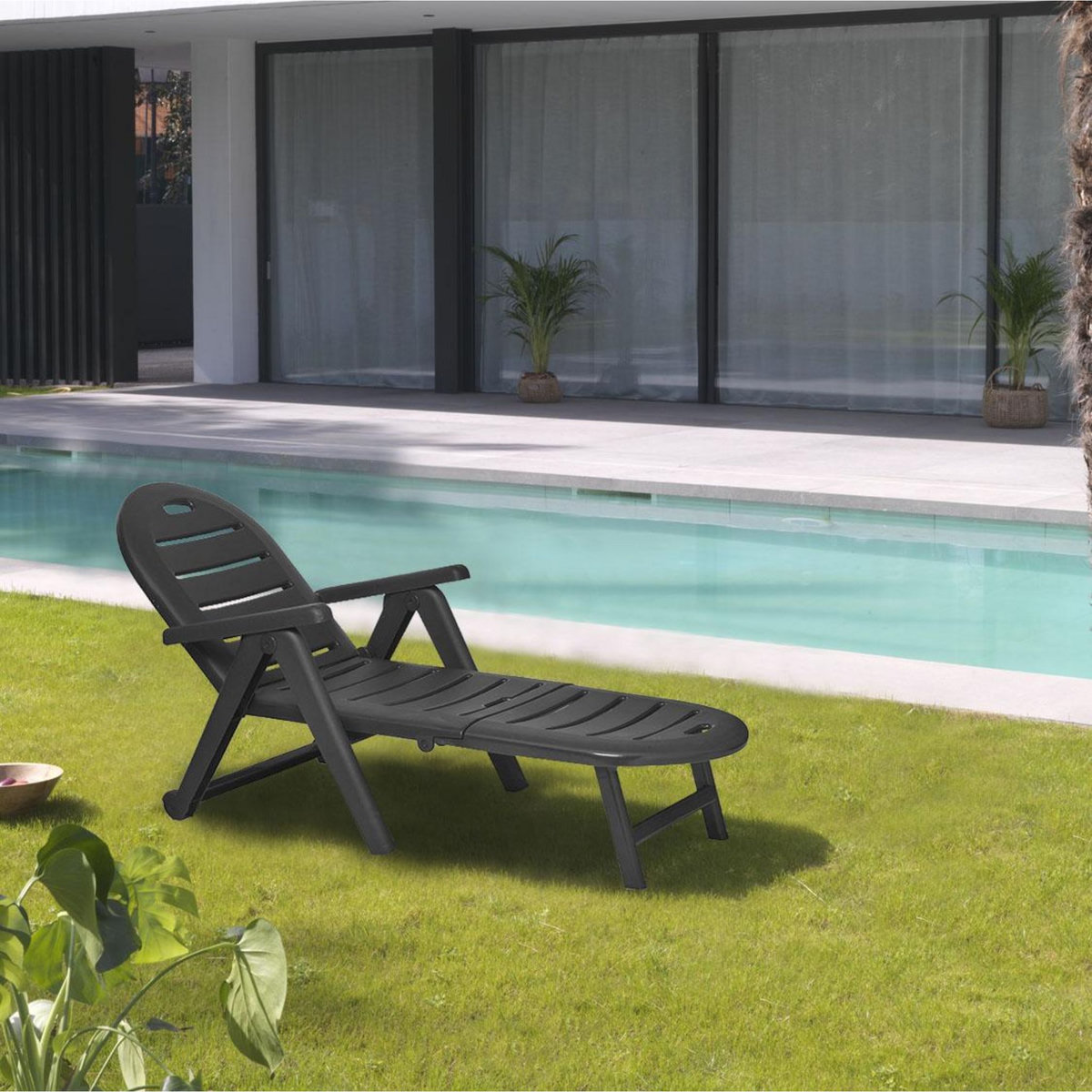 CONCEPT USINE Bain de soleil anthracite CAIMAN