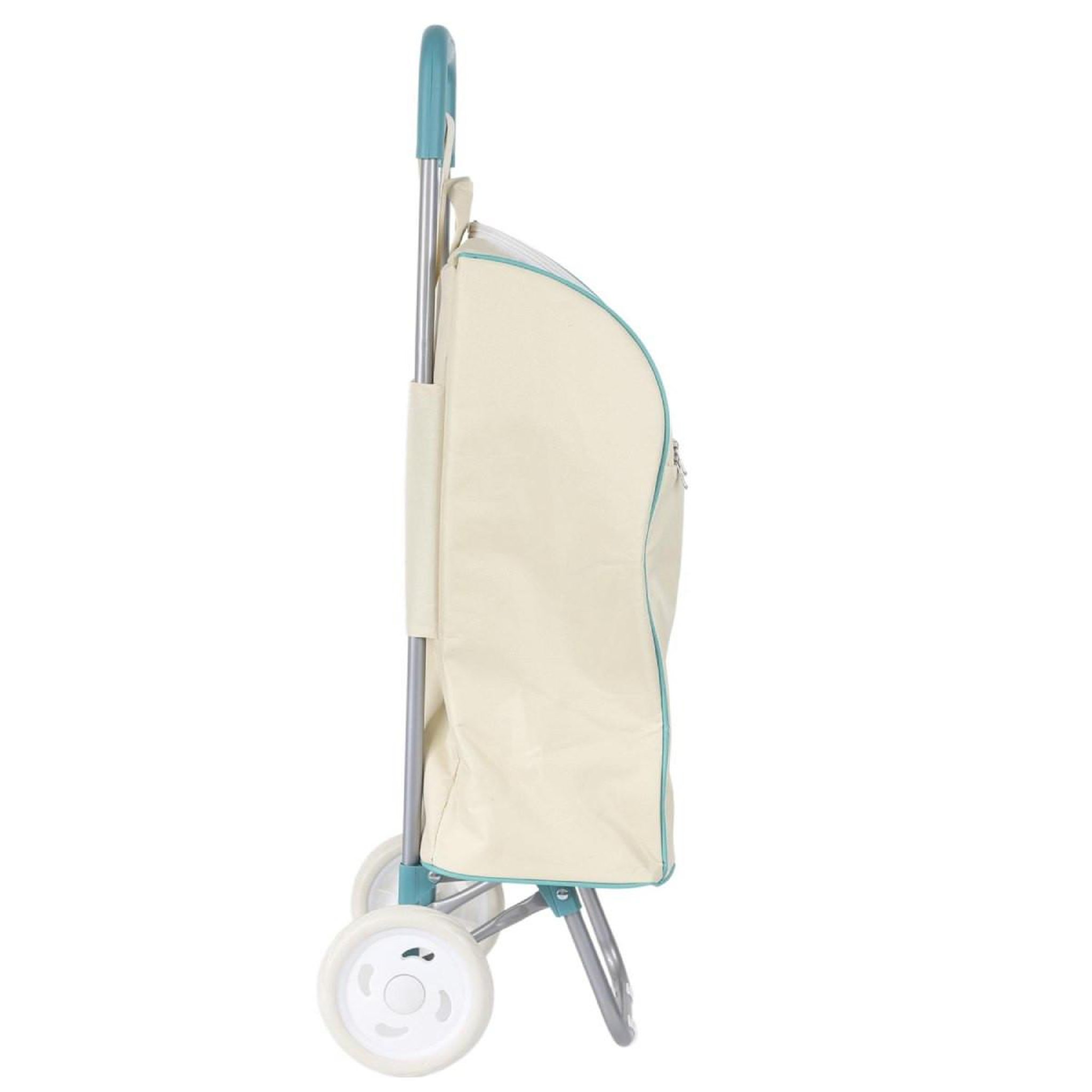 Voir la diapositive 3 : Entre temps Chariot shopping 2 roues  fraîcheur  91cm beige