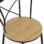 Voir la diapositive 6 : ID MARKET Lot de 4 tabourets de bar bistrot DETROIT avec dossier arrondis design industriel
