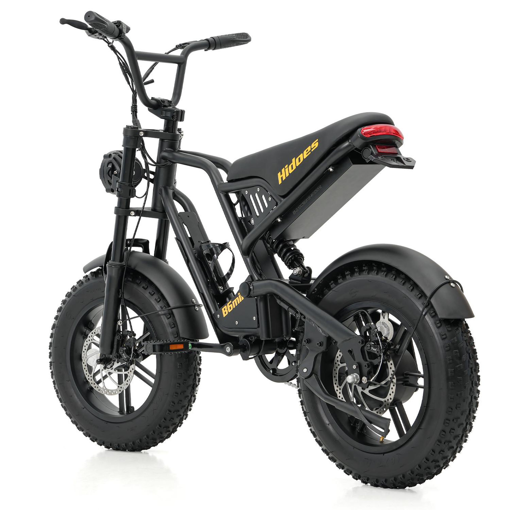 Voir la diapositive 5 : HIDOES Vélo électrique Hidoes B6 MINI, gros pneus 16 , batterie 48 V 10,4 Ah, noir