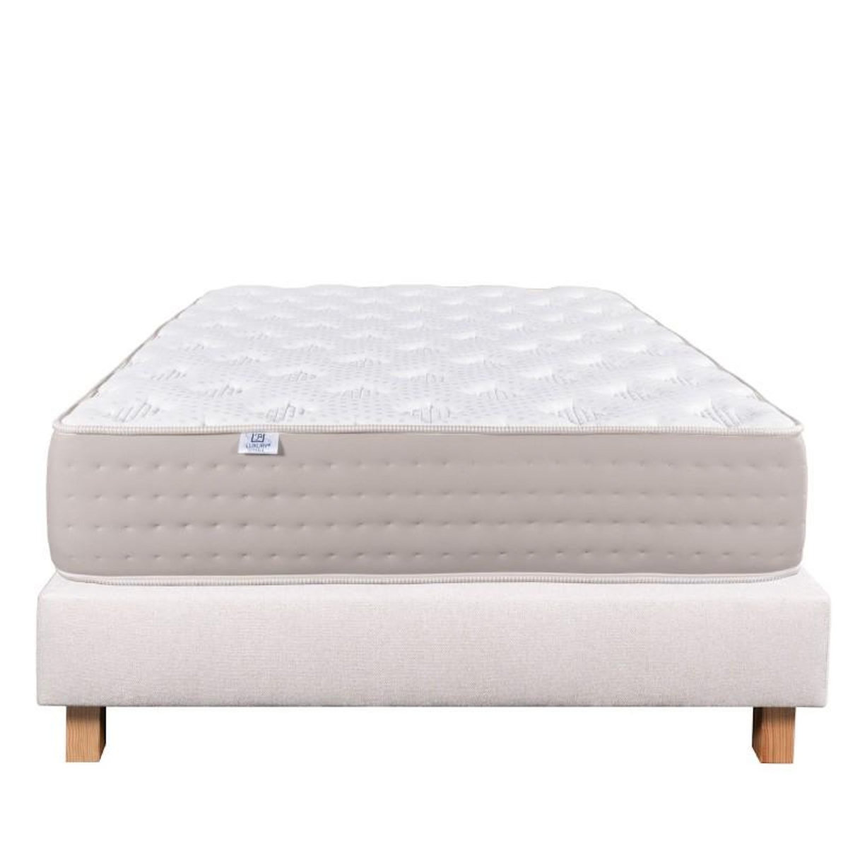 LUXURY LITERIE Ensemble literie ressorts, Dreamlux Ferme, Beige