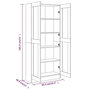 Voir la diapositive 6 : VIDAXL Armoire a livres Chene fume 82,5x30,5x185,5cm Bois d'ingenierie