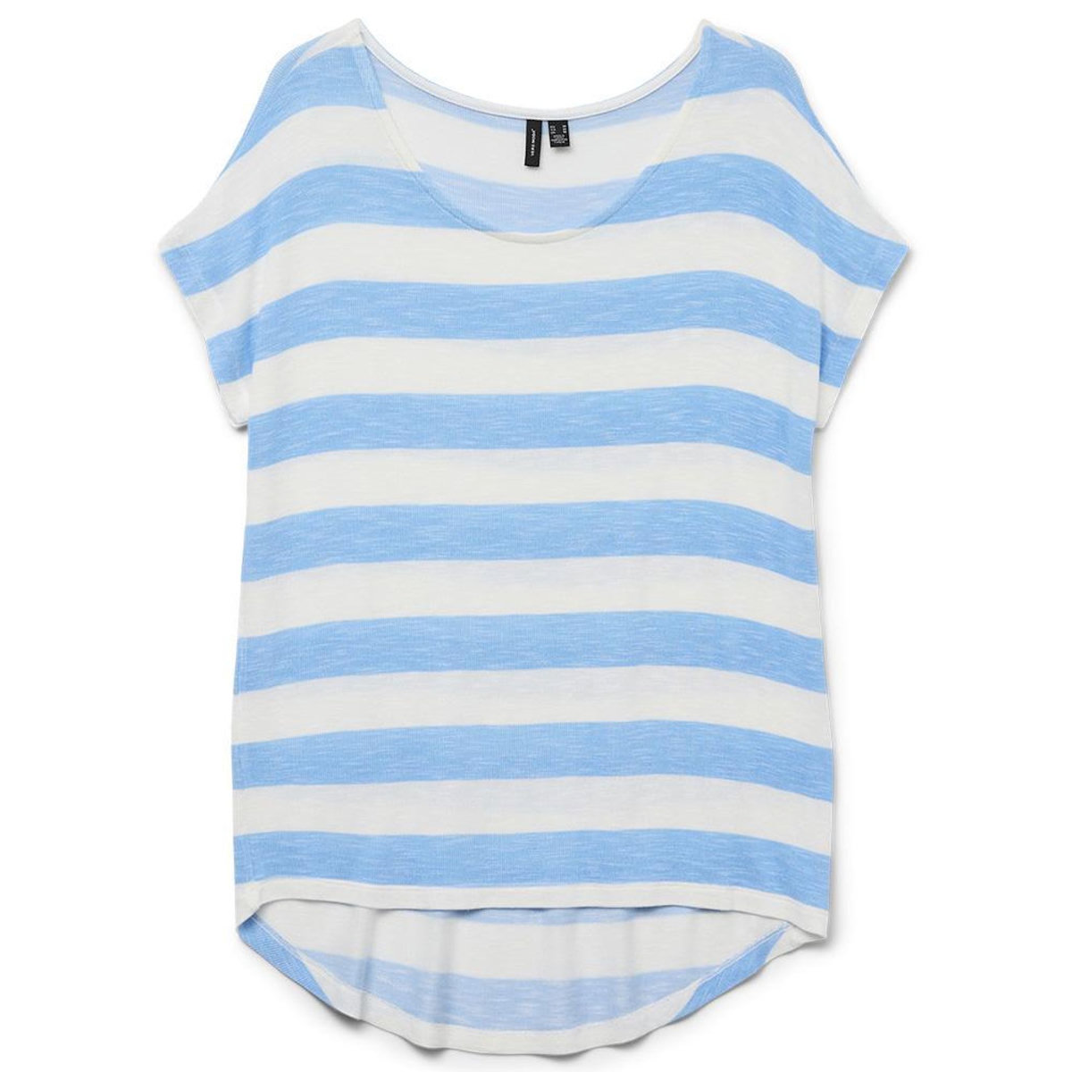 Vero Moda T-Shirt Rayure Bleu/Blanc Femme Vero Moda Wide Stripe
