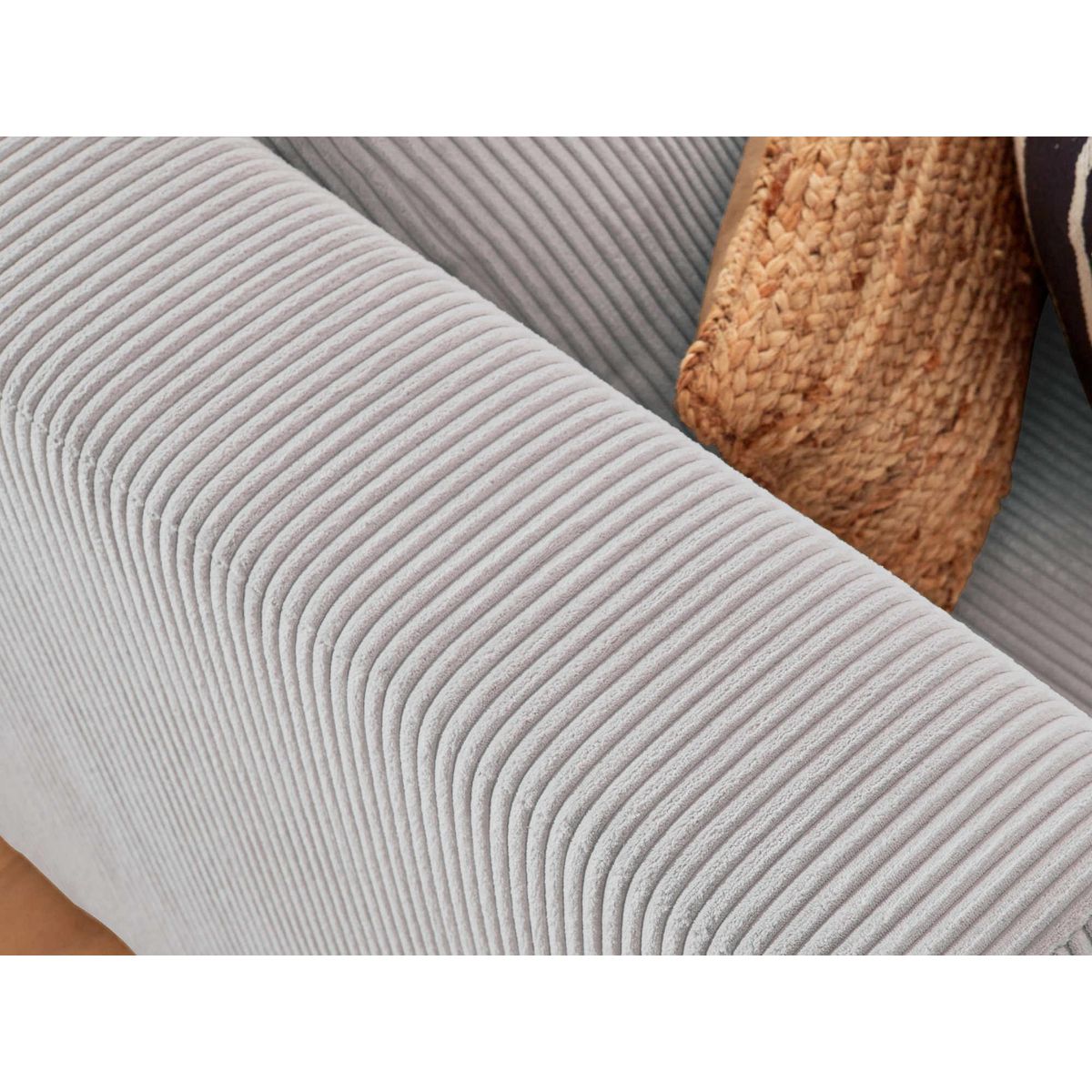 LISA DESIGN Victoire - canapé modulable d'angle droit - 5 places - en velours côtelé