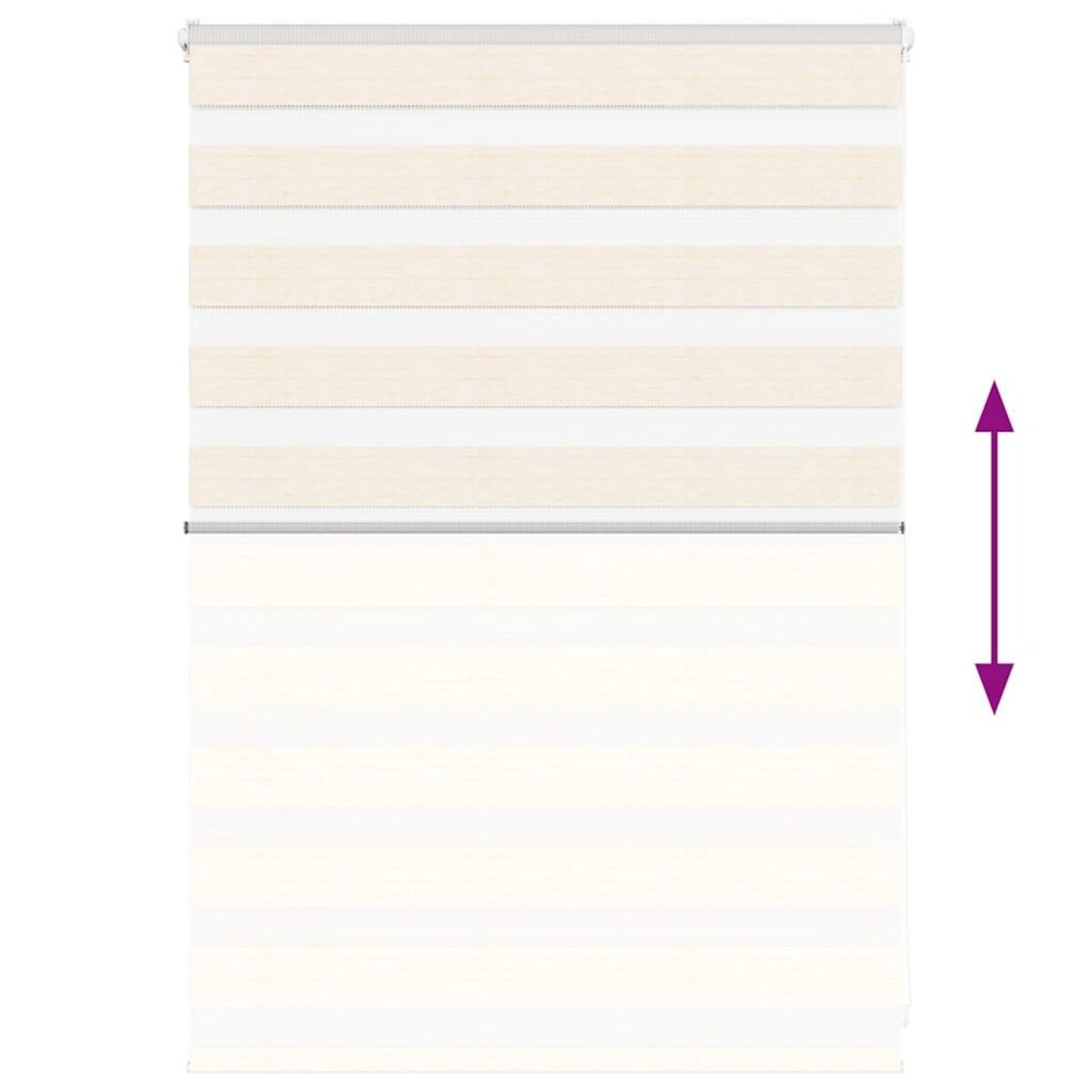 VIDAXL Store zebre beige marbre largeur du tissu 95,9 cm polyester