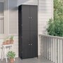 Voir la diapositive 1 : VIDAXL Armoire de rangement de jardin Noir 59x40x180 cm Resine tressee