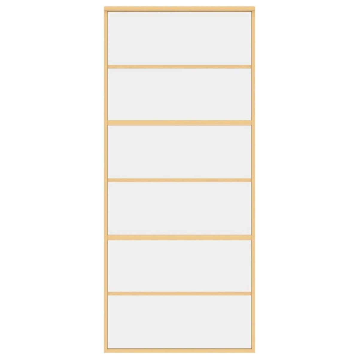 VIDAXL Porte coulissante dore 90x205 cm verre ESG clair et aluminium