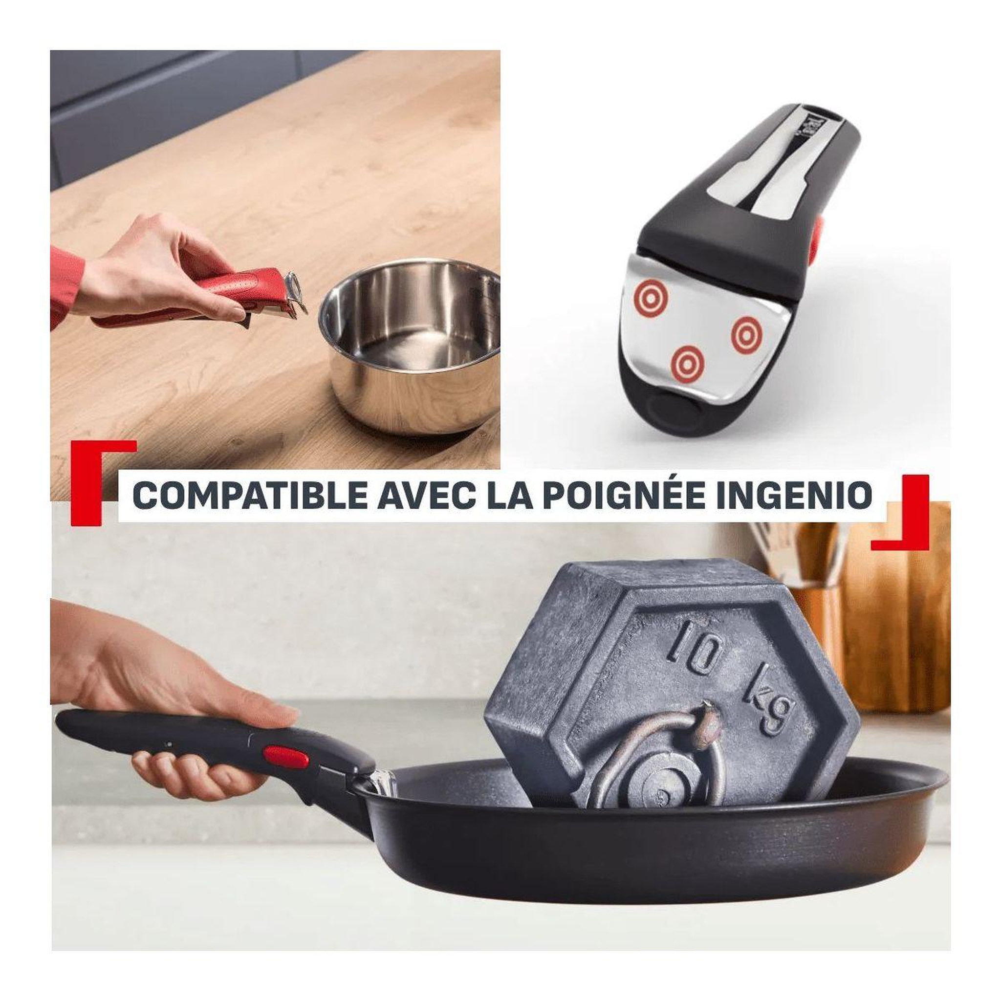 Voir la diapositive 5 : TEFAL Poêle ingenio excellence ceramic 26cm