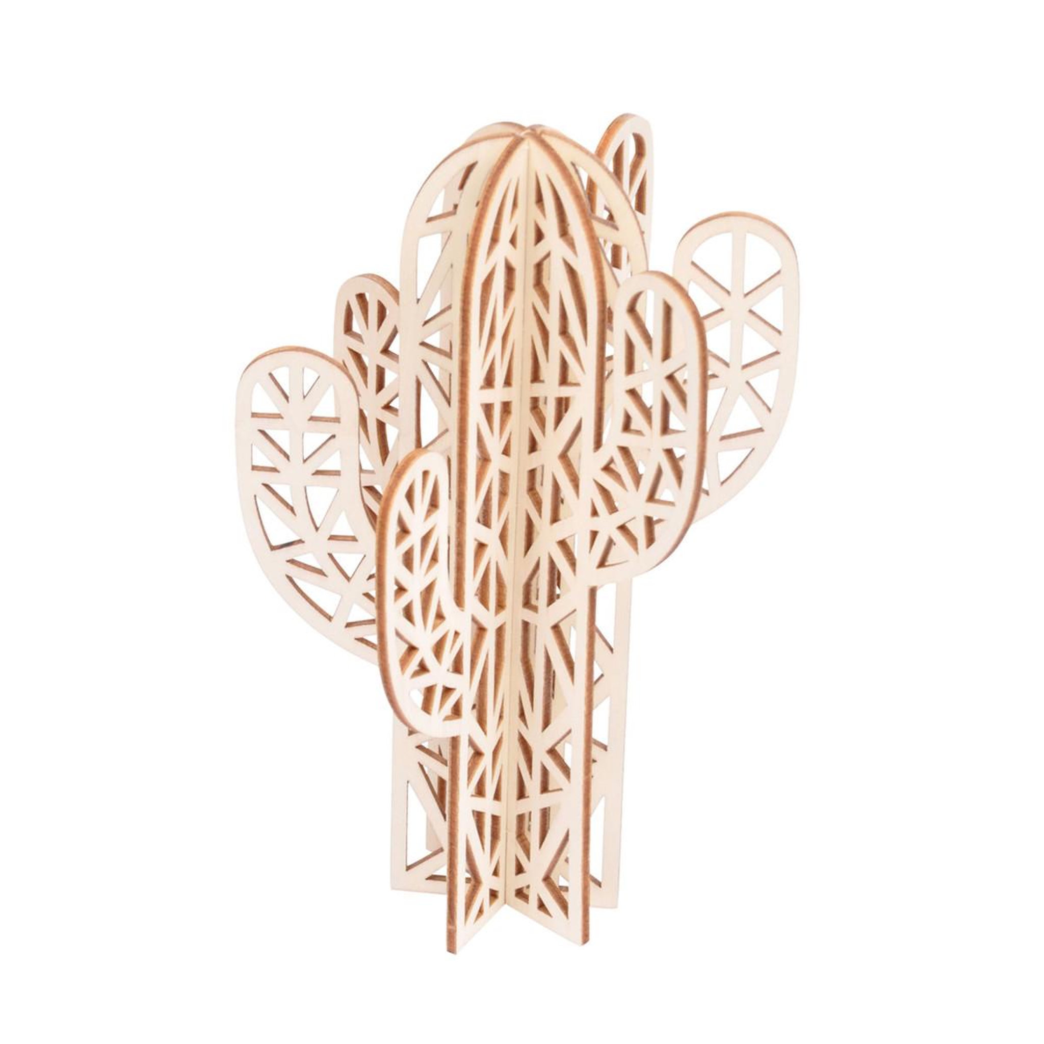 Voir la diapositive 3 : HOMEA Puzzle 3D à Personnaliser  Cactus  29cm Naturel
