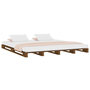 Voir la diapositive 3 : VIDAXL Lit de palette sans matelas marron miel 120x200 cm bois massif