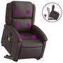 Voir la diapositive 2 : VIDAXL Fauteuil inclinable de massage marron fonce cuir veritable