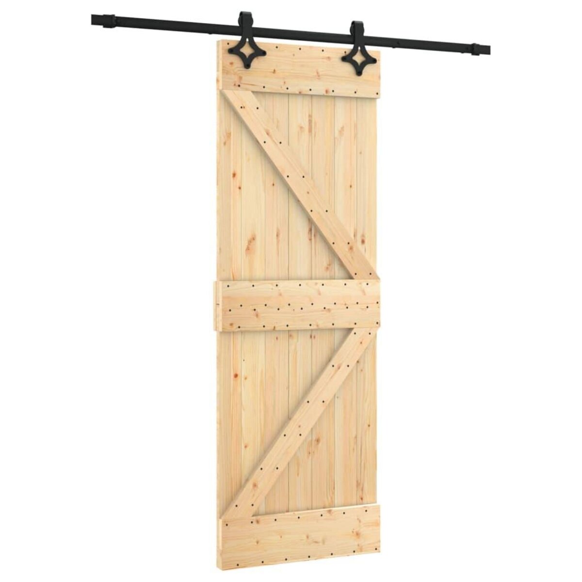 VIDAXL Porte coulissante et kit de quincaillerie 70x210 cm pin massif