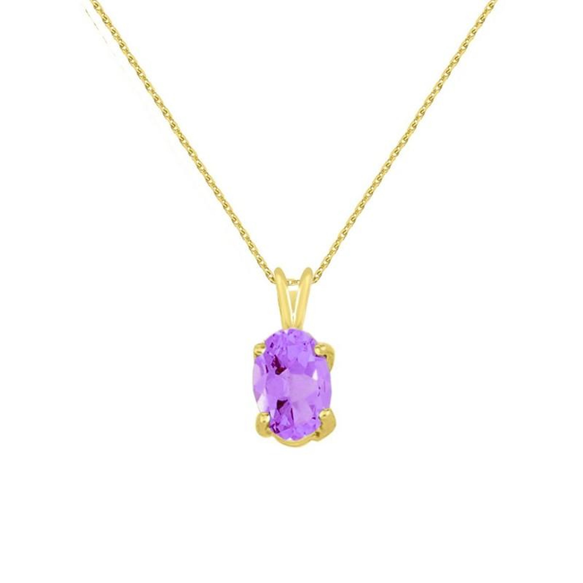 L'ATELIER D'AZUR Collier - Pendentif Or Jaune Améthyste Ovale - Femme