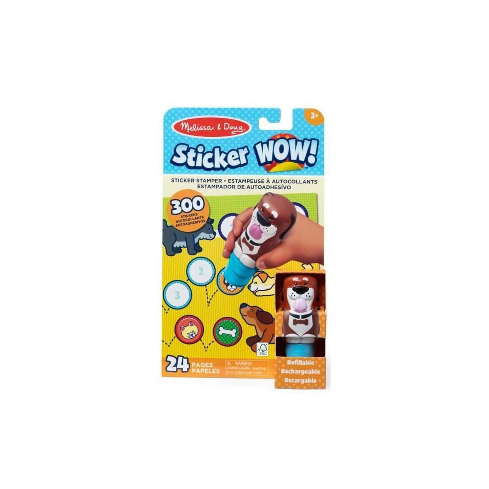 Voir la diapositive 2 : MELISSA & DOUG Pack tampon d'autocollants + bloc d'activités Stickers Wow - Mélissa & Doug