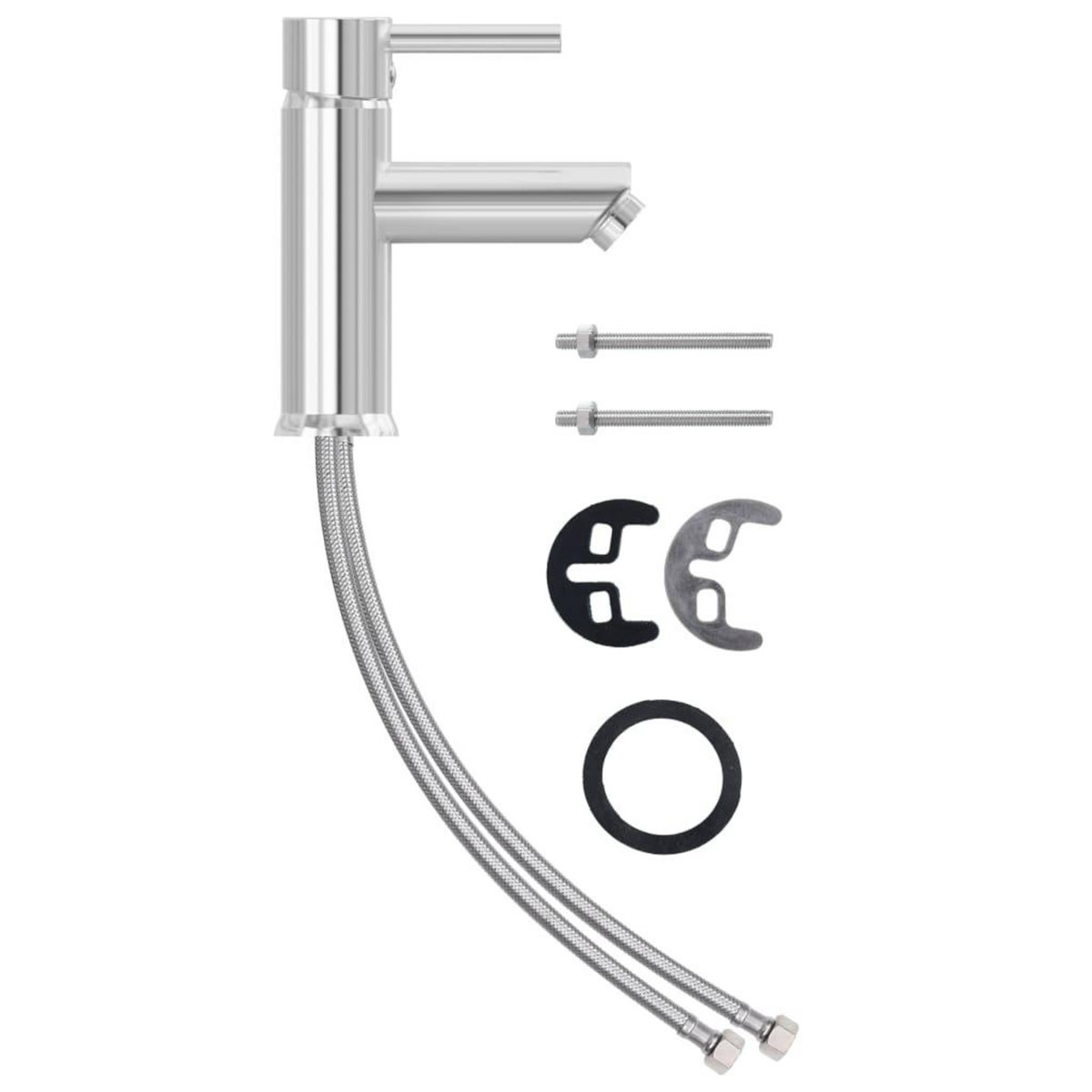 VIDAXL Robinet de lavabo de salle de bain Finition chromee 130x176 mm