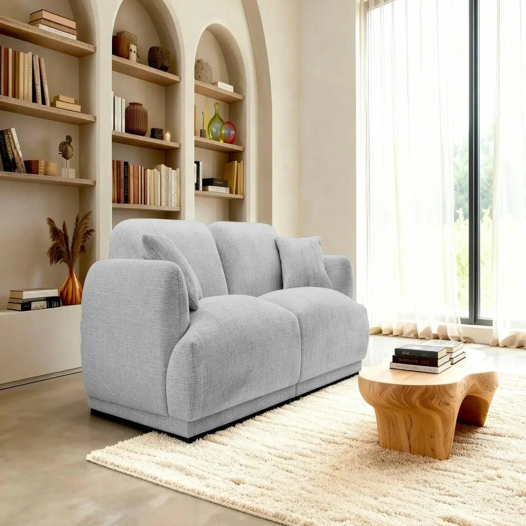 Voir la diapositive 5 : CASANOVA PARIS Rosalie - canapé droit tissu chenille 2 places