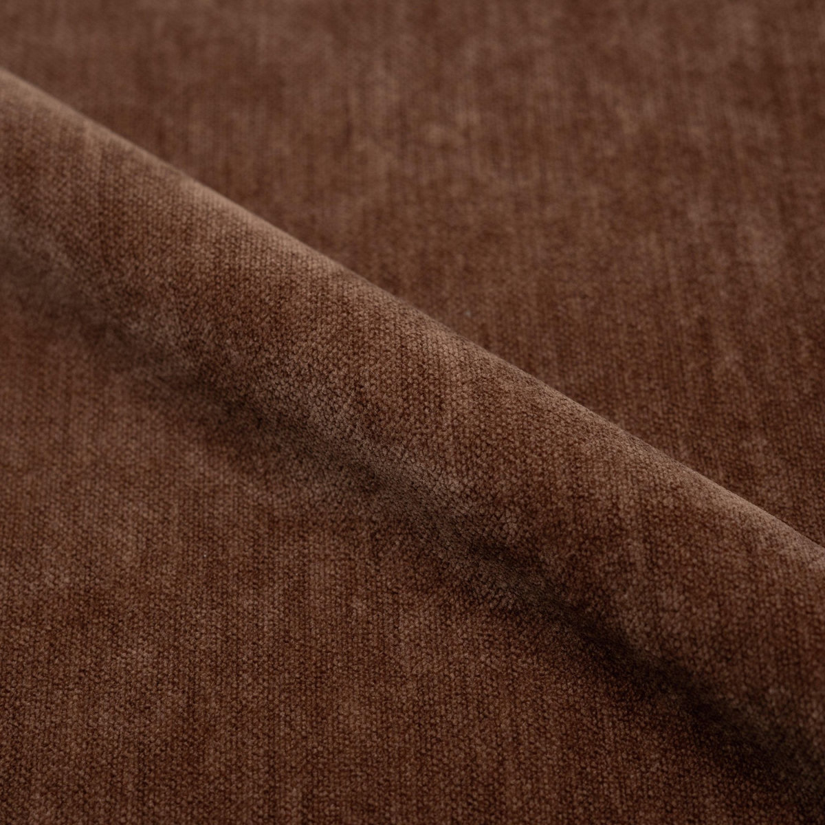 Rendez vous déco Fauteuil pivotant en tissu effet velours marron-Ricci