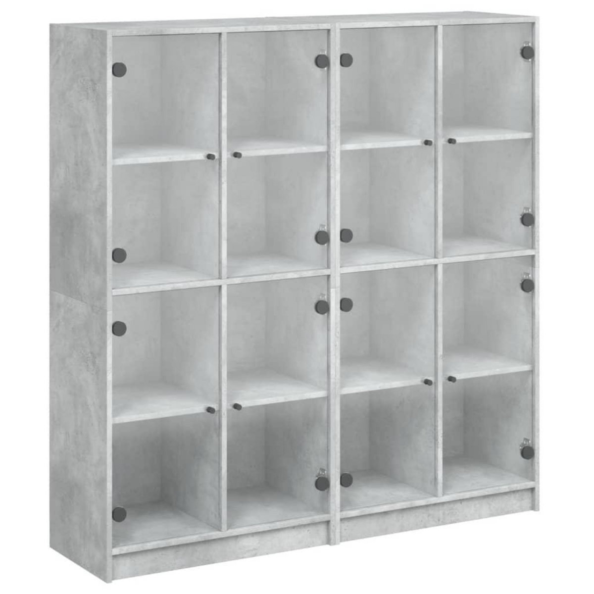 VIDAXL Bibliotheque avec portes gris beton 136x37x142 cm
