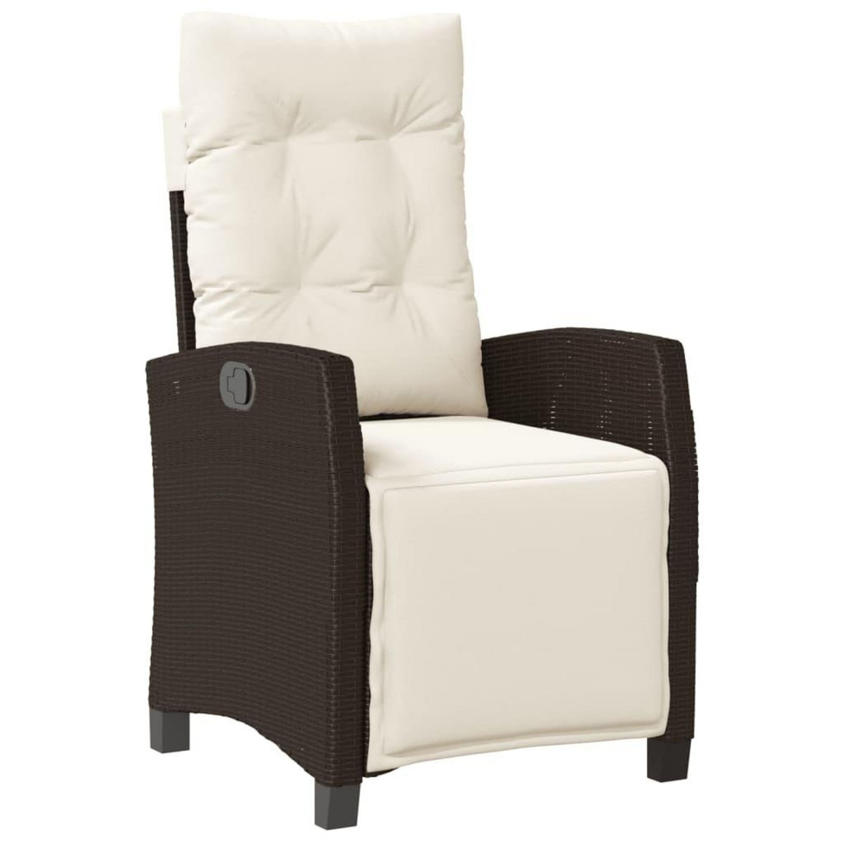 VIDAXL Ensemble a manger de jardin et coussins 7 pcs marron rotin