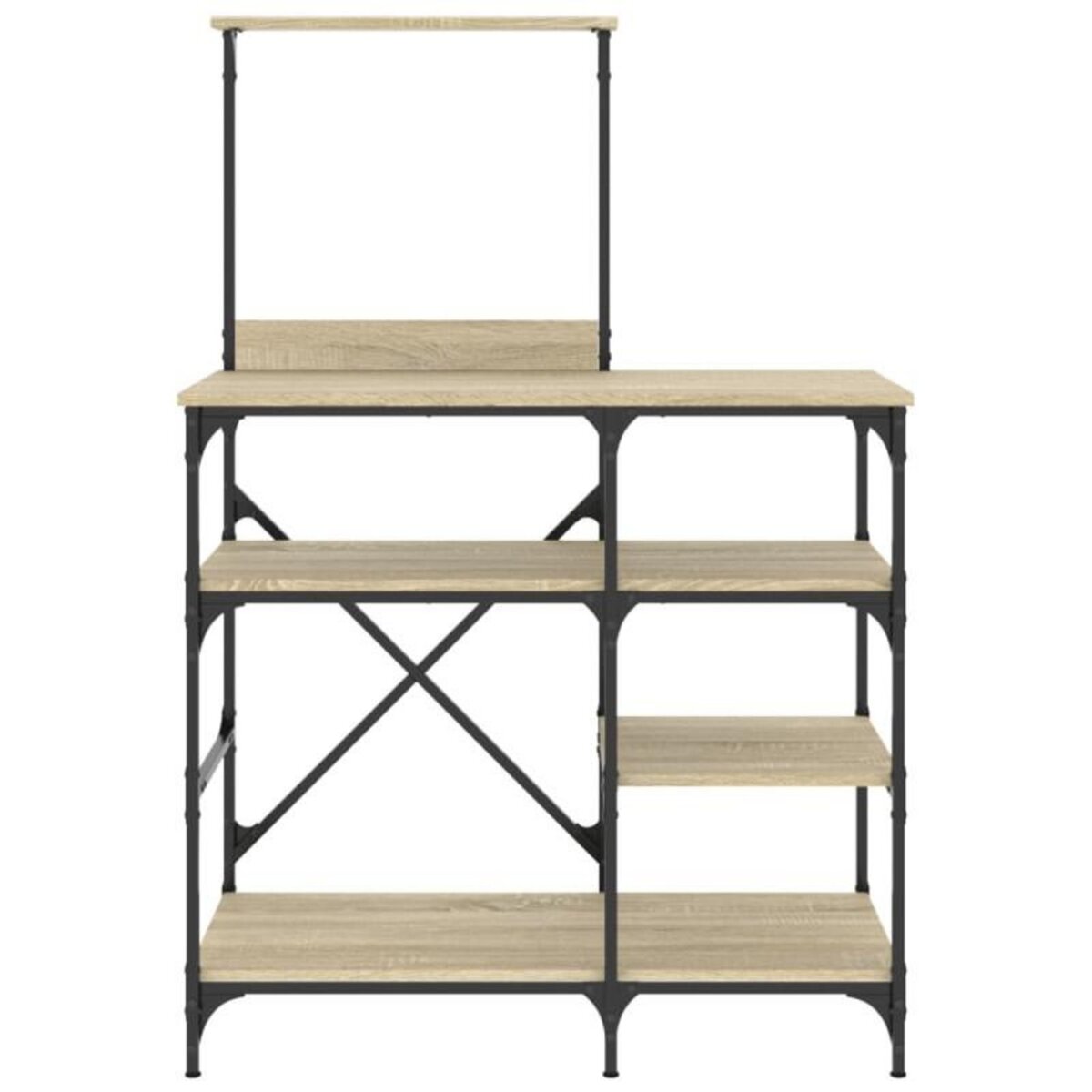 VIDAXL Support de boulanger chêne sonoma 90x40x132 cm