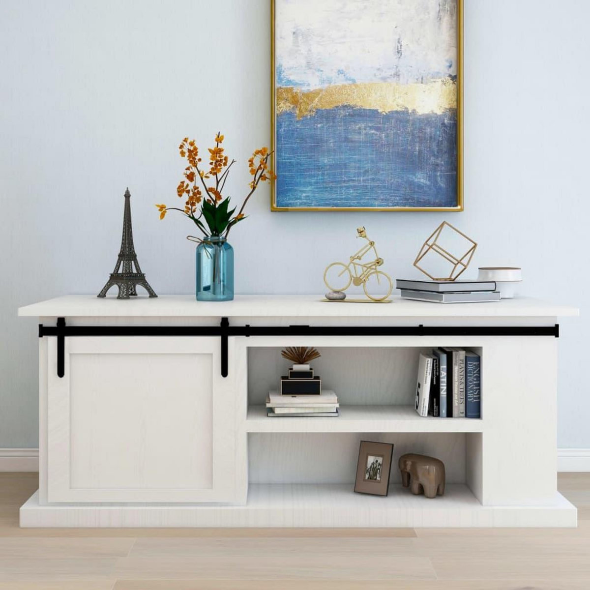 VIDAXL Kit mini de porte d'armoire coulissante Acier au carbone 183 cm