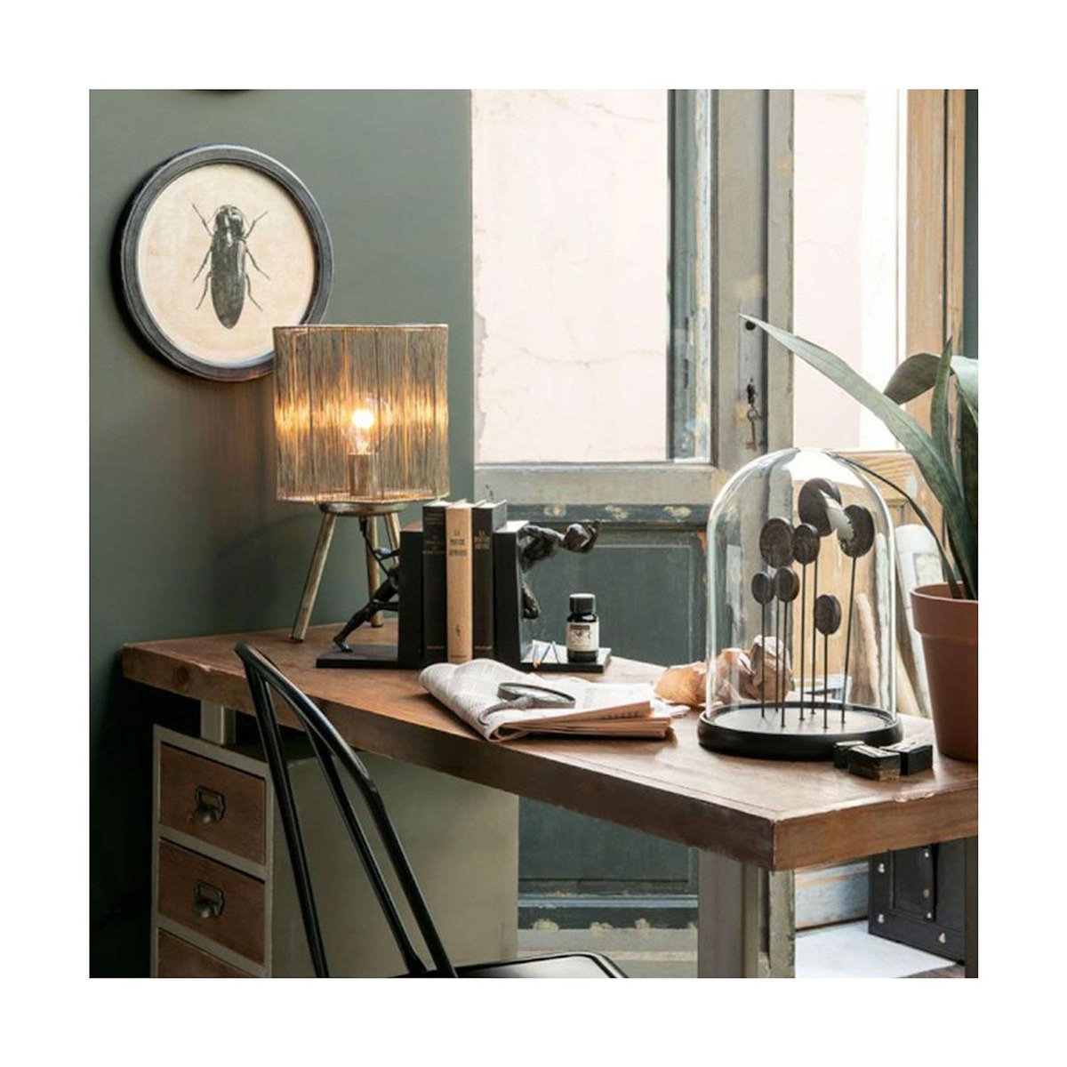 Paris Prix Lampe à Poser Trépied  Lofty  45cm Rouille